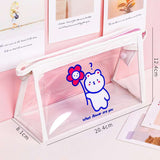 1PC Kawaii Animals Transparent Pencil Case