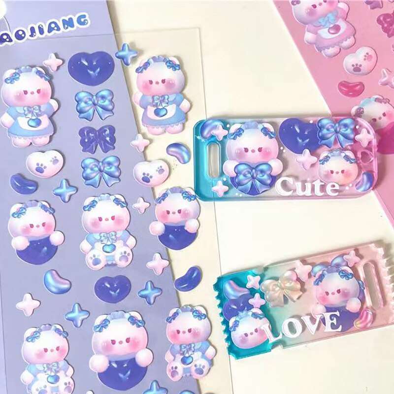 1PC Cute Modeling Bear Decoration Stickers