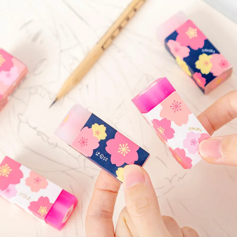 1PC Cherry Sakura Rubber Eraser