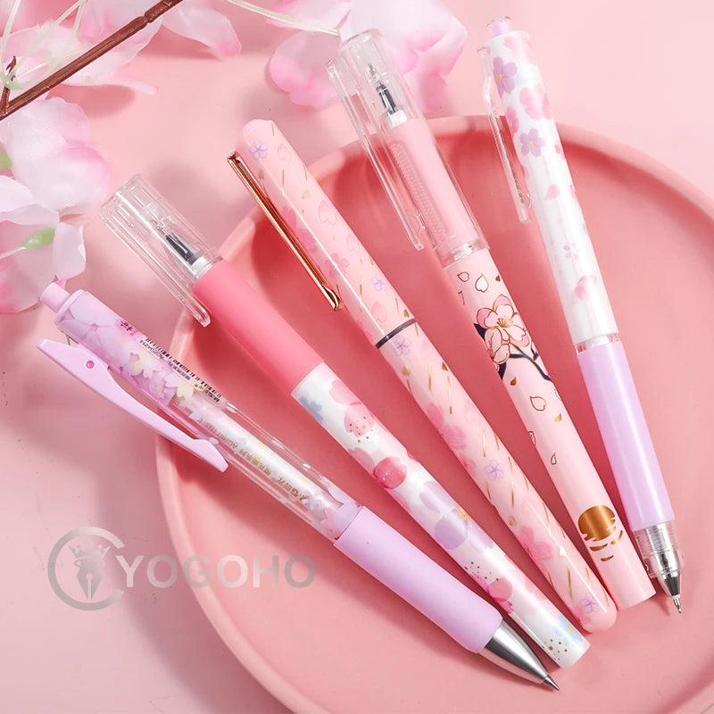 3,5PC Sakura Rain Rollerball Gel Pen-my kawaii office