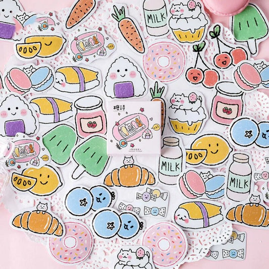 45PC Delicious Kawaii Food Diary Stickers