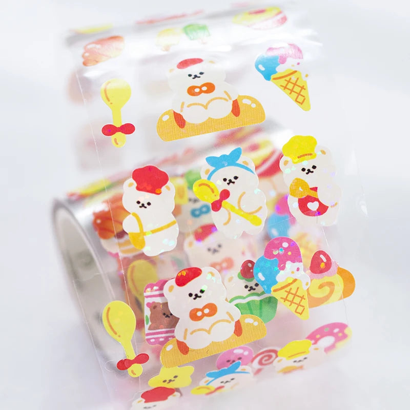 1PC Kawaii Animals Wonderland Washi Stickers