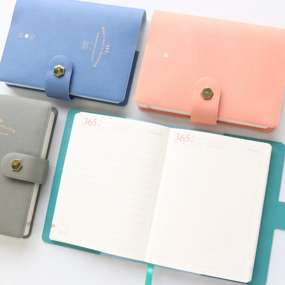 1PC Kawaii Colors 365 Days Undated Daily Planner