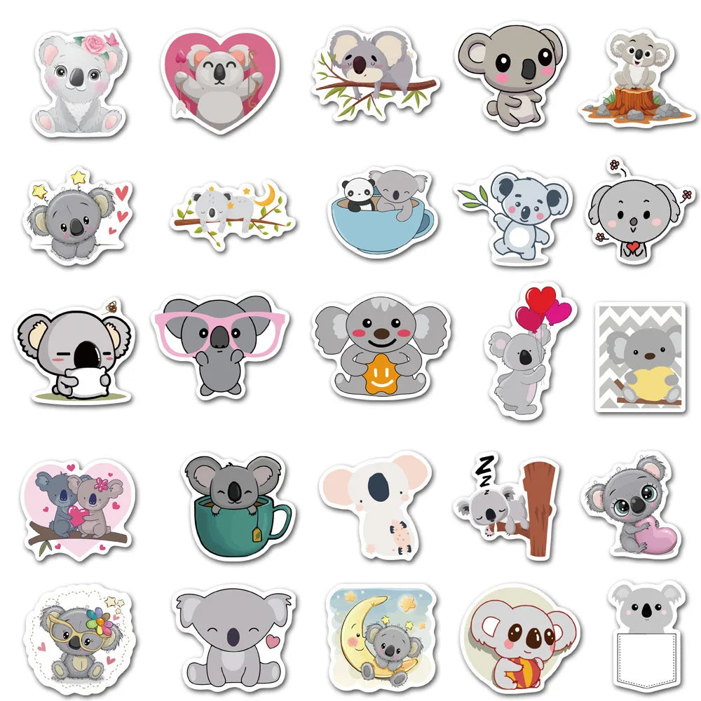 50PC Kawaii Koala Bear Waterproof Stickers