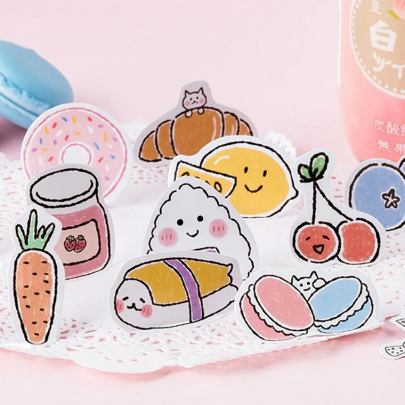 45PC Delicious Kawaii Food Diary Stickers