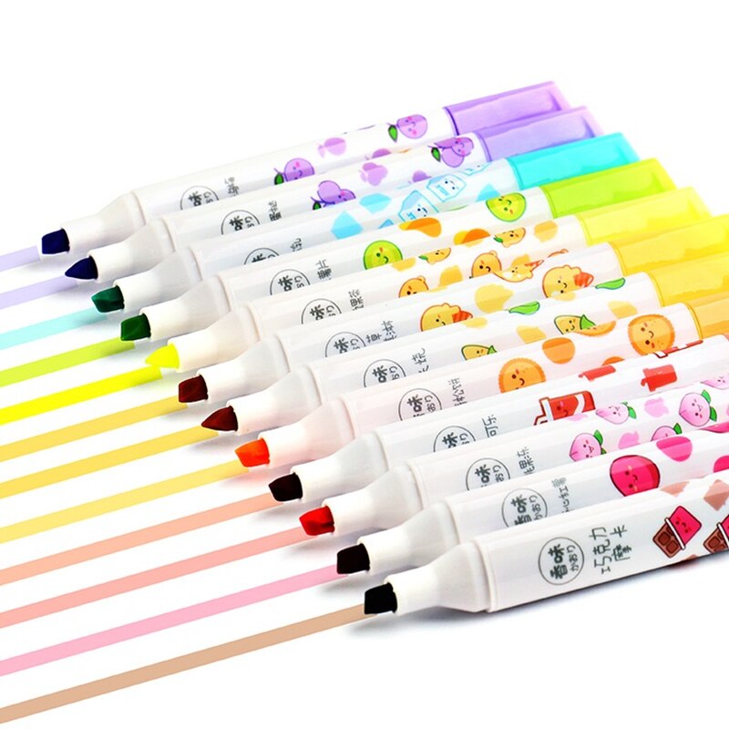 6PC Delicious Food Scented Fluorescent Highlighter Pens