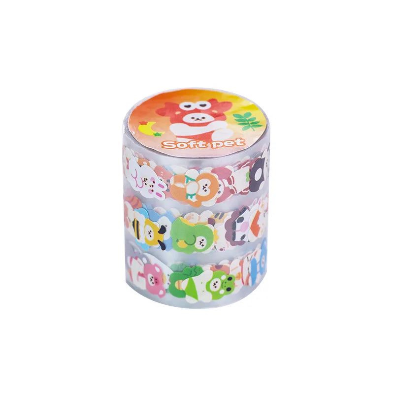 1PC Kawaii Animals Wonderland Washi Stickers