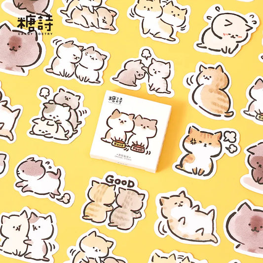 45PC Cute Cat Stationery Stickers