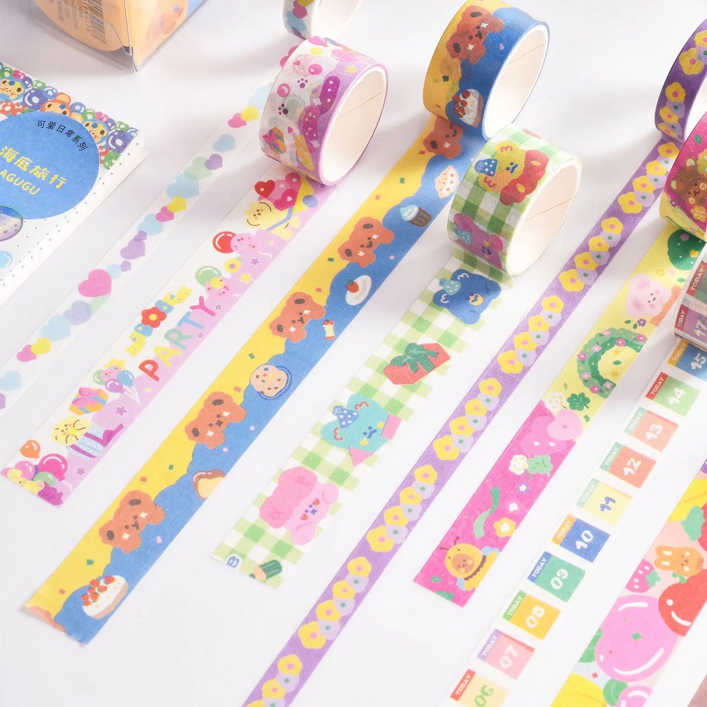 5PC Cute Bear Party Washi Tape Collection