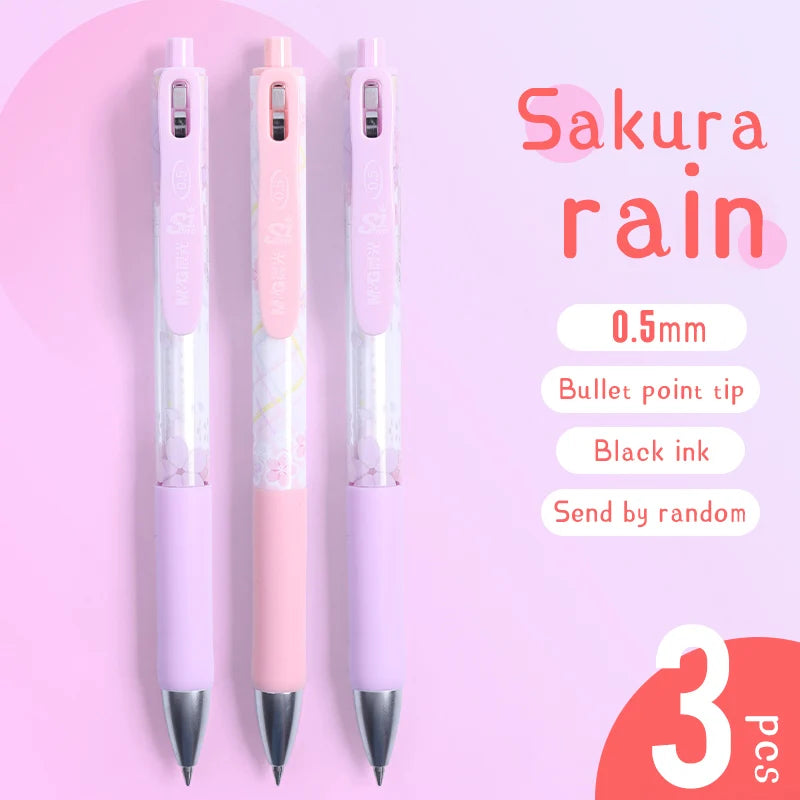 3,5PC Sakura Rain Rollerball Gel Pen-my kawaii office