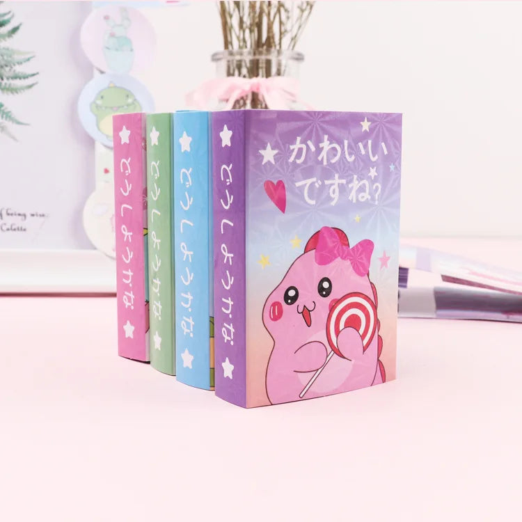 1PC Kawaii Happy Dinosaur 6 Folding Memo Pad Sticky Notes