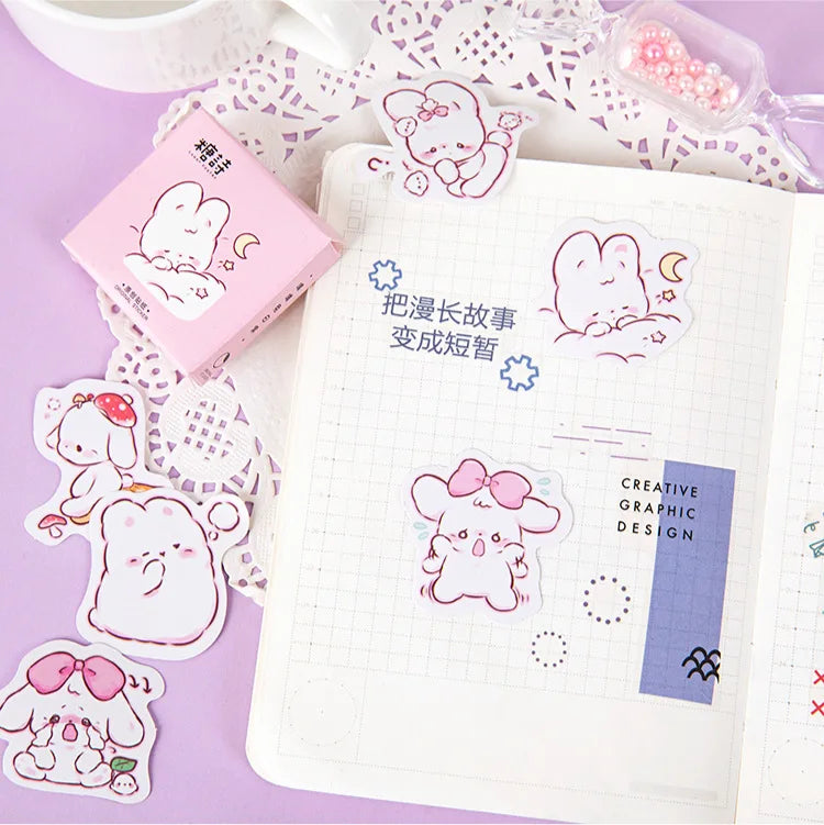 45PC Kawaii Rabbit Stationery Stickers