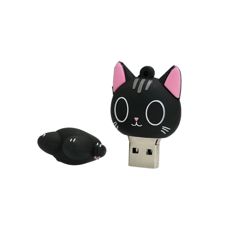 1PC Kawaii Black Cat USB Memory Stick