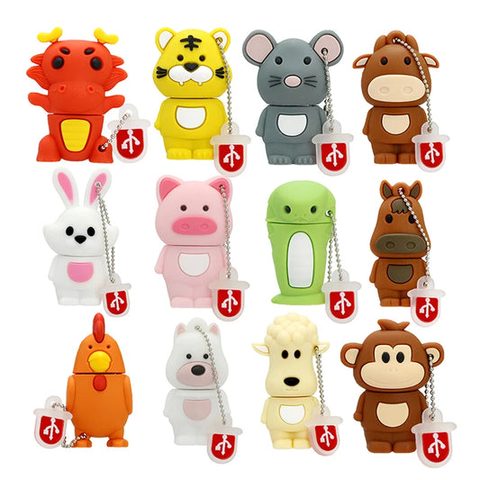 1PC Kawaii Chinese Zodiac USB Memory Stick