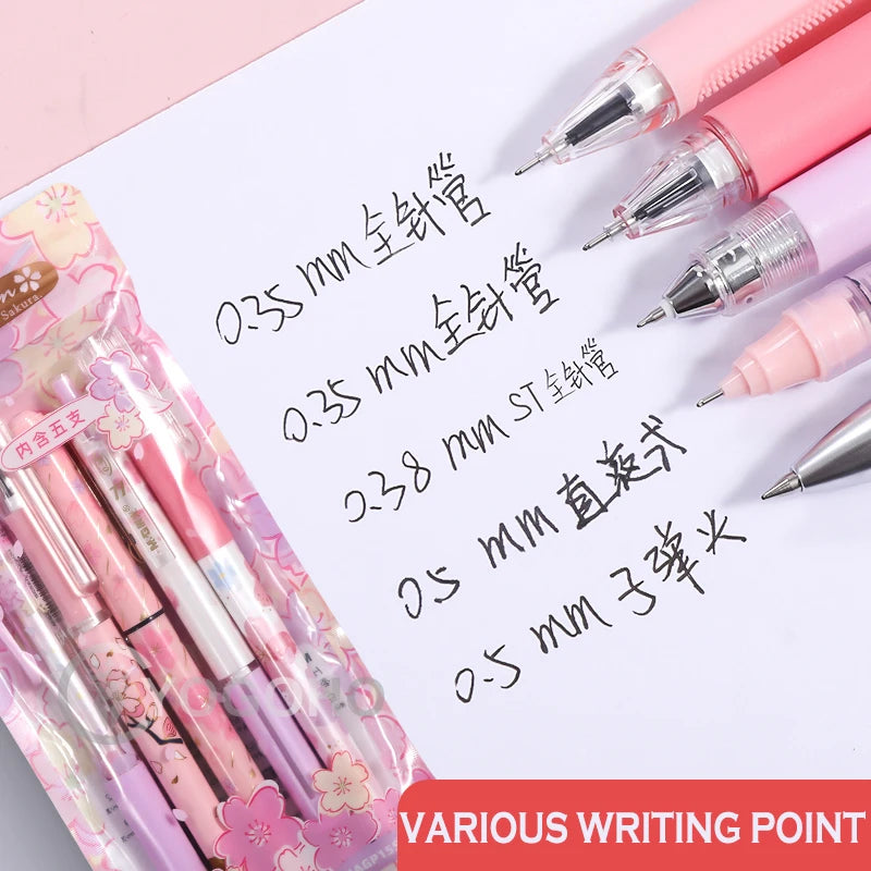 3,5PC Sakura Rain Rollerball Gel Pen-my kawaii office