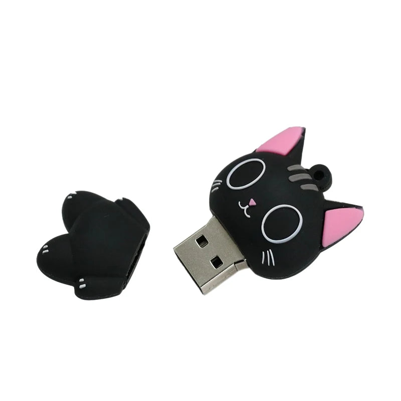 1PC Kawaii Black Cat USB Memory Stick