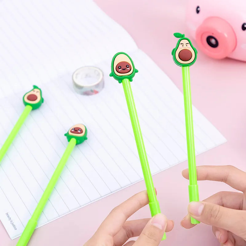 4PC Cute Avocado Expressions Gel Pen-my kawaii office