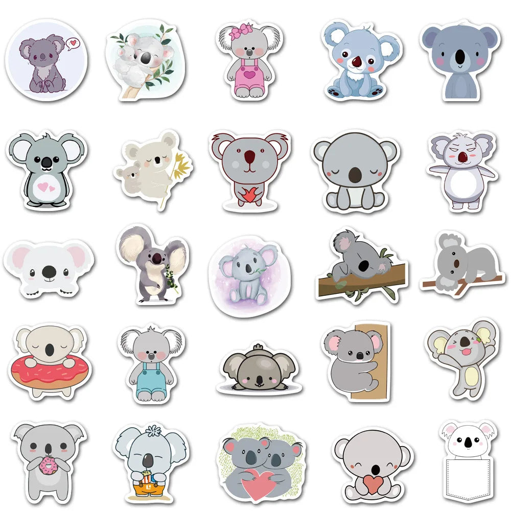 50PC Kawaii Koala Bear Waterproof Stickers