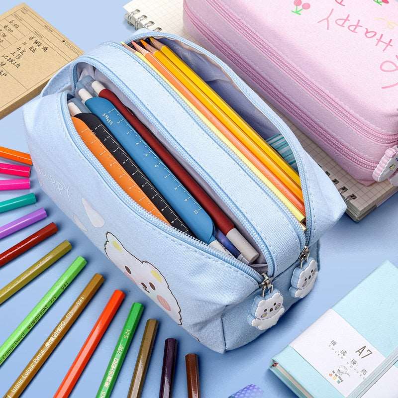 Large Capacity Pencil Case Kawaii School Pen Case Supplies Pencil