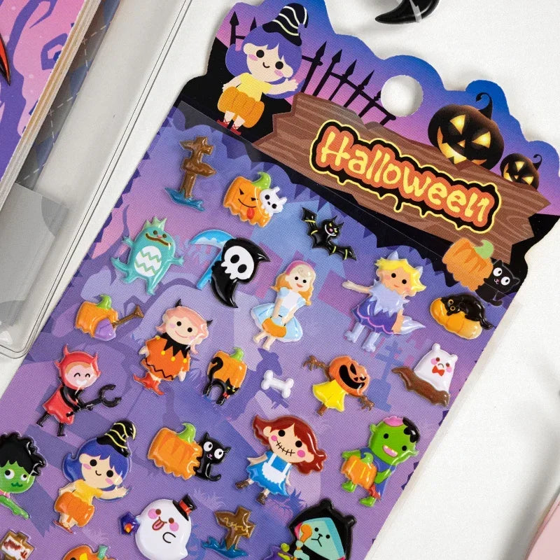 4PC Cool Halloween Ghost Party 3D Puffy Stickers