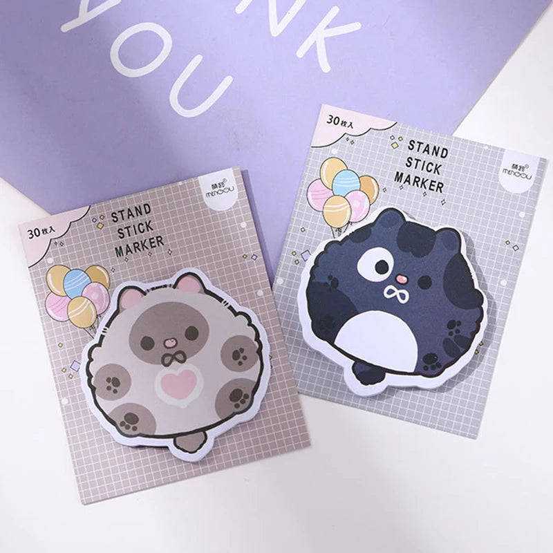 1PC Kawaii Chubby Cat Memo Pad Sticky Notes