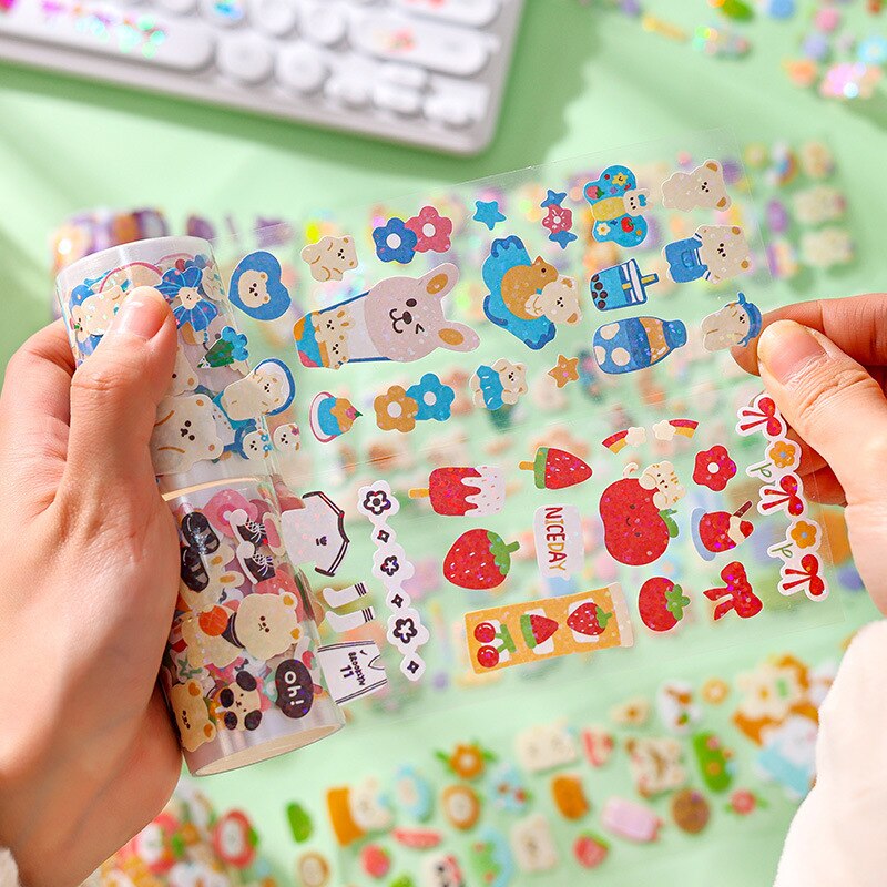 1PC Kawaii Little Bear Washi Stickers