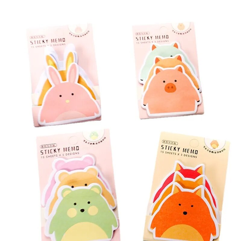 1PC Kawaii 3 Layers Animals Sticky Notes