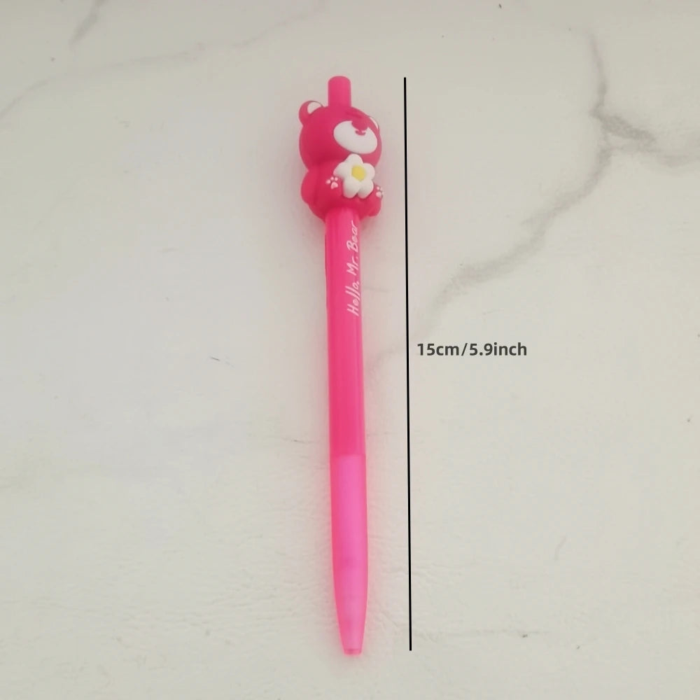 3PC Kawaii Bear Flowers Mechanical Gel Ink Pen-my kawaii office