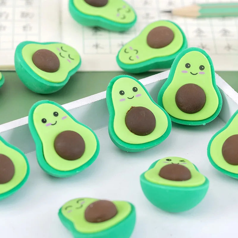 4PC Kawaii Avocado Rubber Eraser