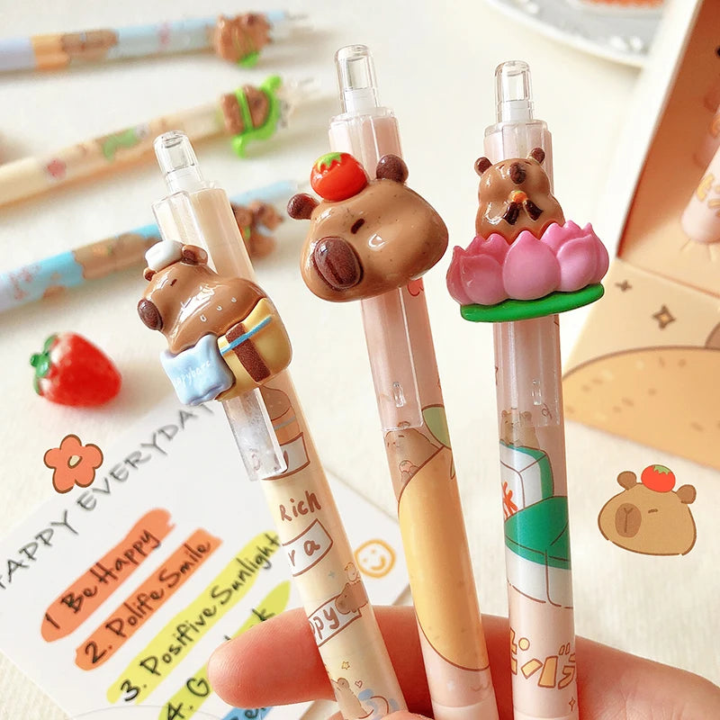 1 to 3PC Kawaii 3D Capybara Mechanical Pencil