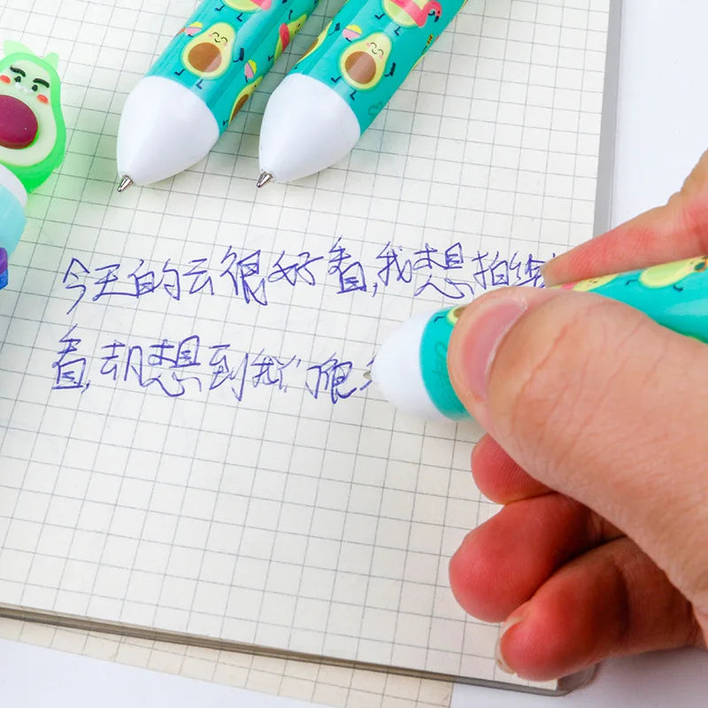 Kawaii Avocado 10 Colors Ballpoint Pen School Office Writing Supplies Cute Pens Stationery Office Accessories Gift Prizes