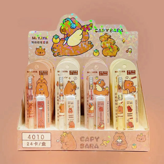 1PC Kawaii Capybara Mechanical Pencil Set With Refill