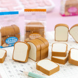 4PC Kawaii Toast Bread Eraser Set