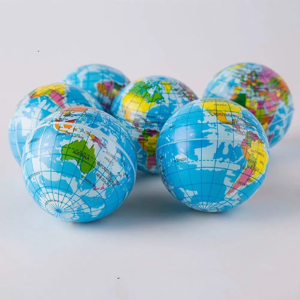 6/12PC Slow Rising Globe Squishy Balls Stress Reliever