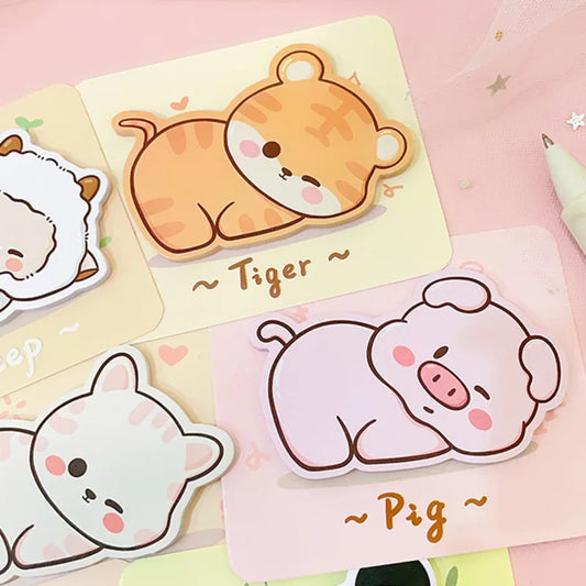 1PC Kawaii Winky Animals Memo Pad Sticky Notes