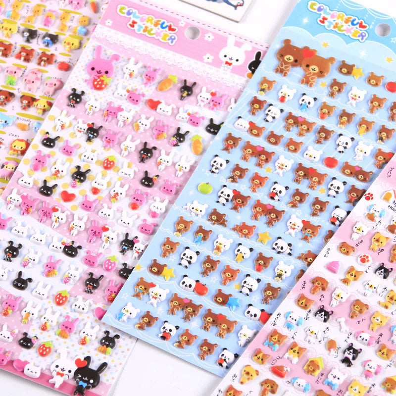 1PC Kawaii Lovely Small Animal Foam 3D Stationery Stickers
