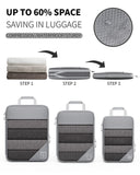 3/6PCS Compressed Packing Cubes Travel Organizer Set
