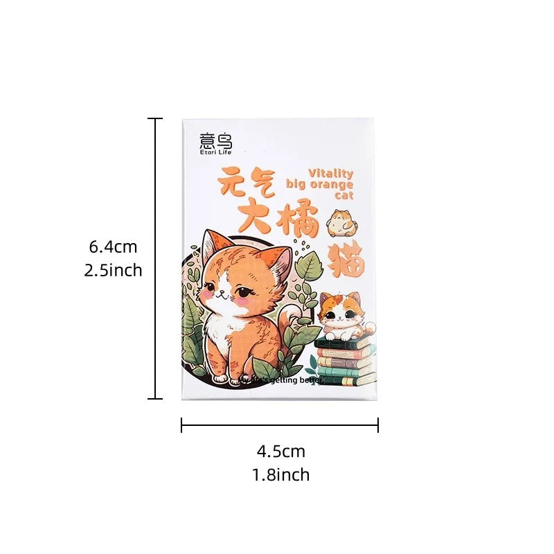 30PC Kawaii Orange Cat Stickers