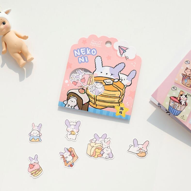 36PC Cute Characters Stationery Stickers