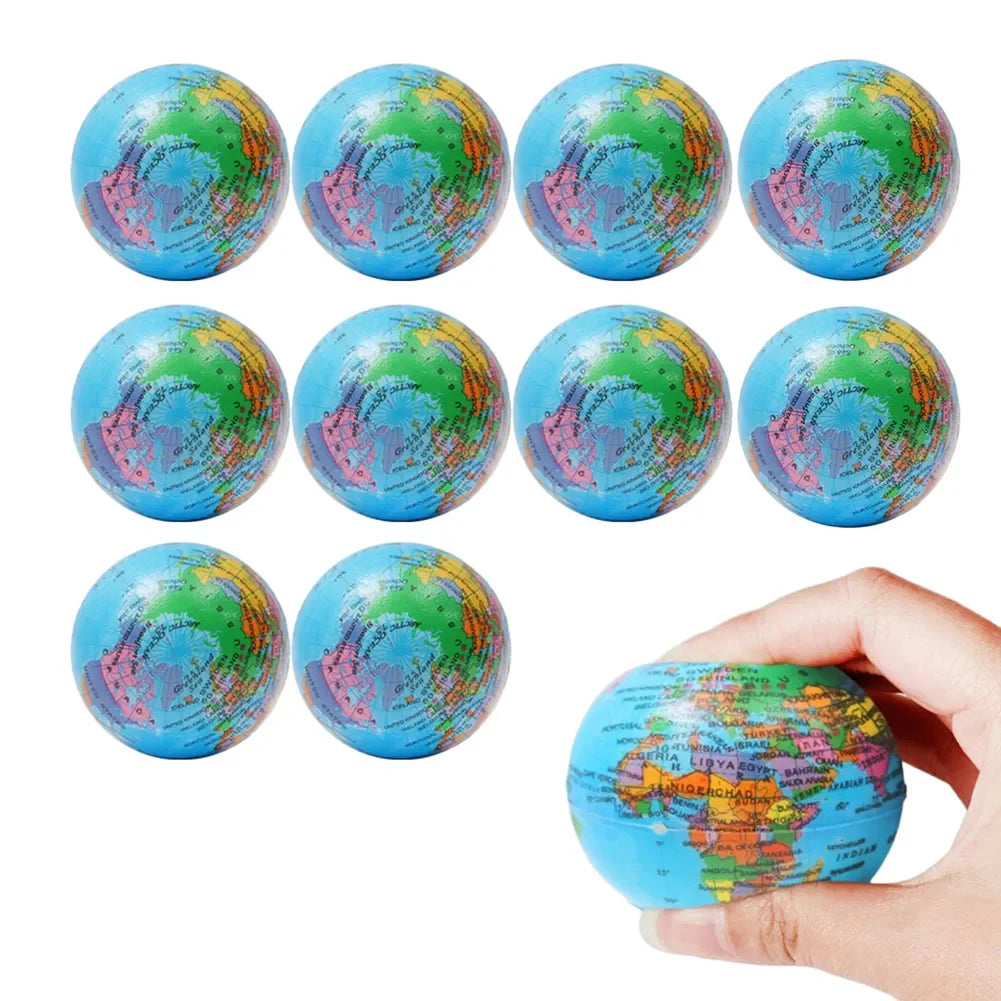 6/12PC Slow Rising Globe Squishy Balls Stress Reliever