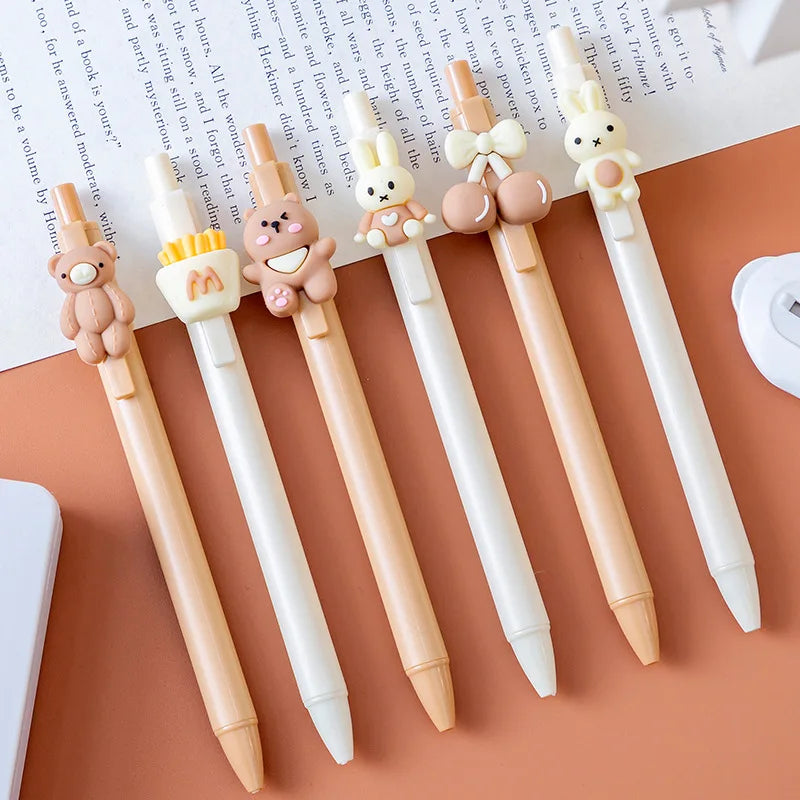 4PC Cute Bear Rabbit Mechanical Gel Pen-my kawaii office