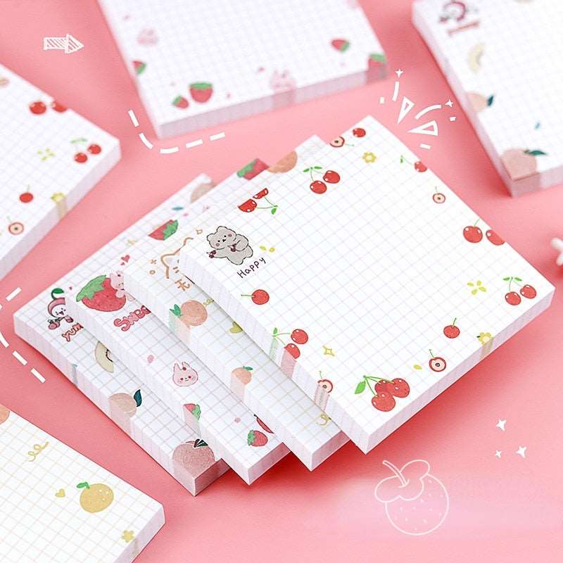 1PC Kawaii Animals And Fruits Sticky Notes Memo Pad