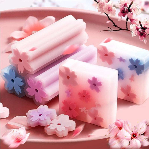 1 or 2PC Pink Blue Sakura Flower Erasers