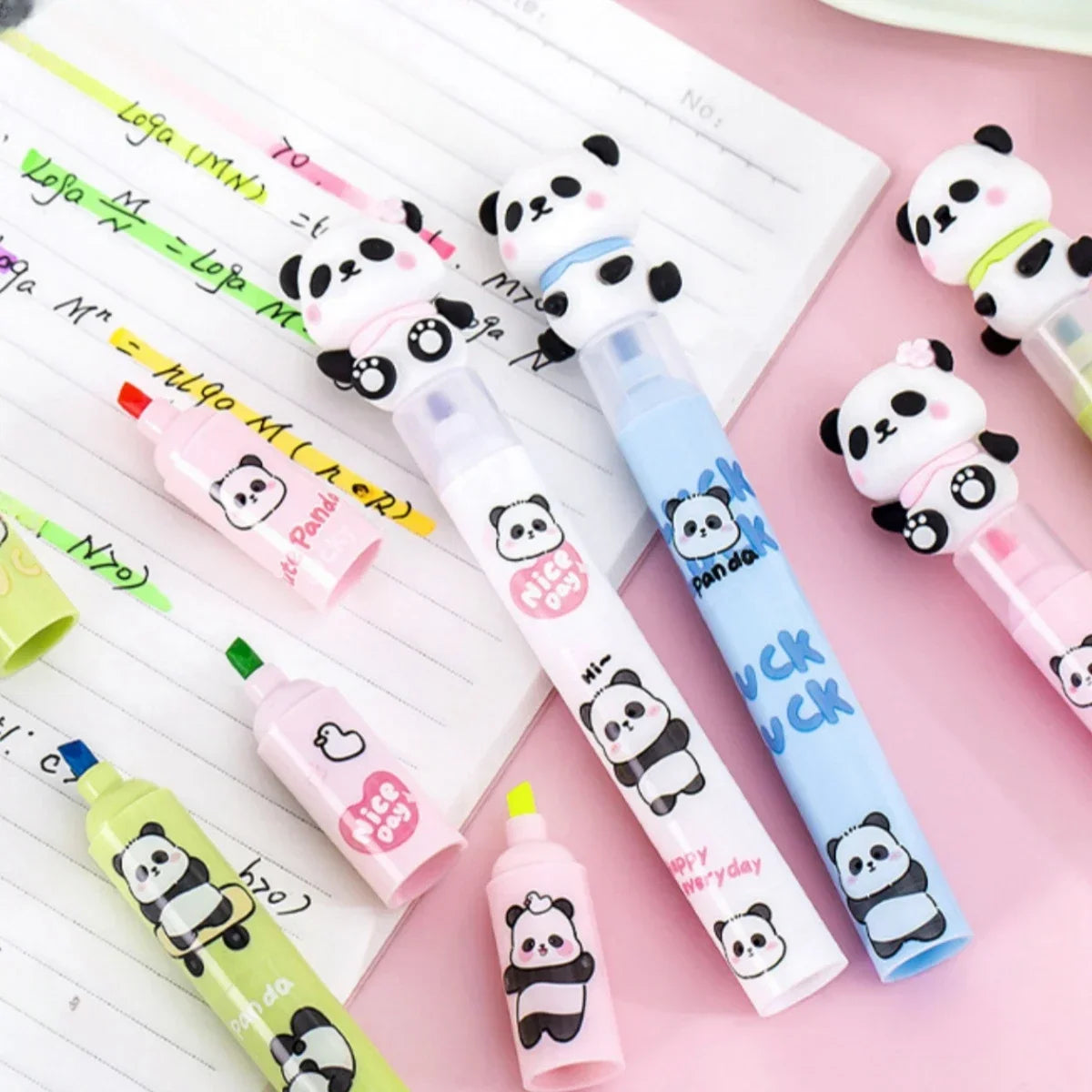 4PC Kawaii Panda 3 Layer Highlighters