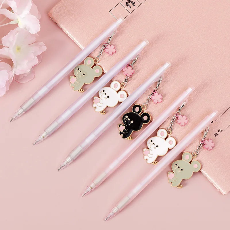 1PC Cute Sakura Mouse Pendant Mechanical Pencil