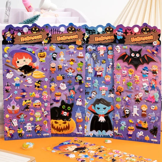 4PC Cool Halloween Ghost Party 3D Puffy Stickers