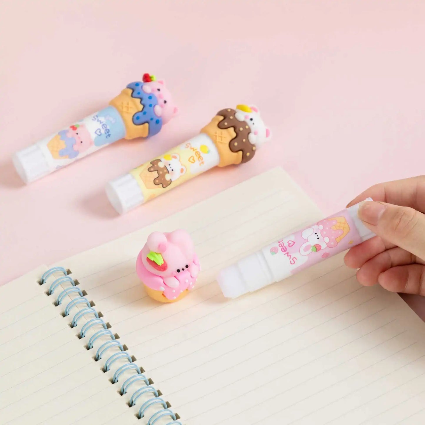 1PC Kawaii Ice Cream Shape Glue Stick