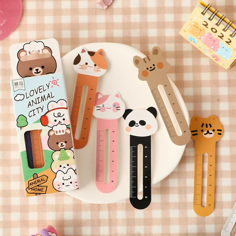 30PC Lovely Animal City Scale Bookmarks