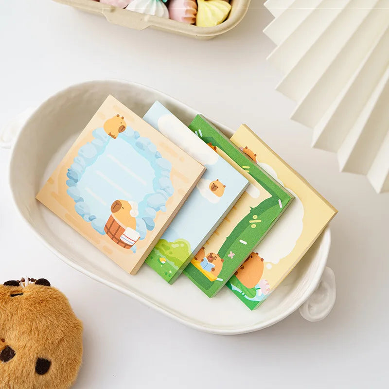 4PC Cute Panda Capybara Memo Pad