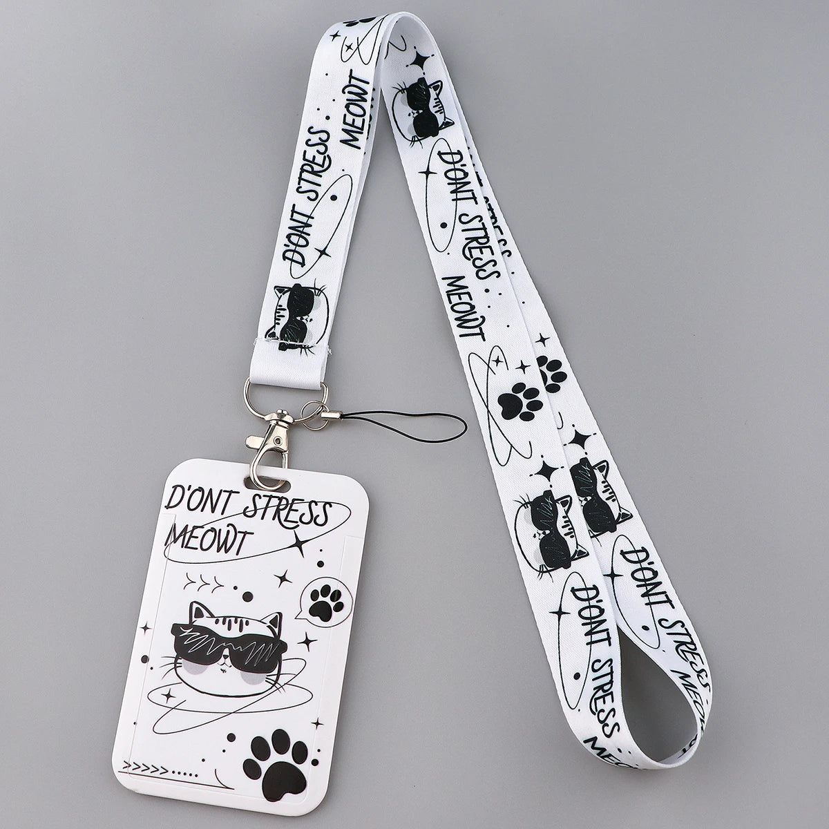 1PC Cool Cat ID Card Holder Lanyard